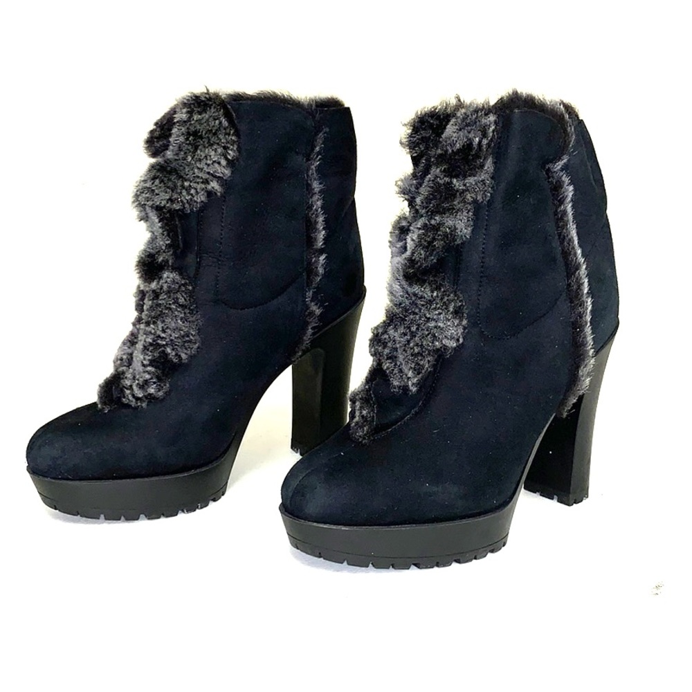 Valentino Suede Winter Boots in Black